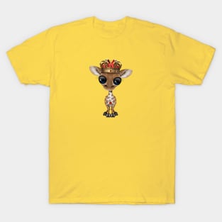 Cute Royal Giraffe Wearing Crown T-Shirt